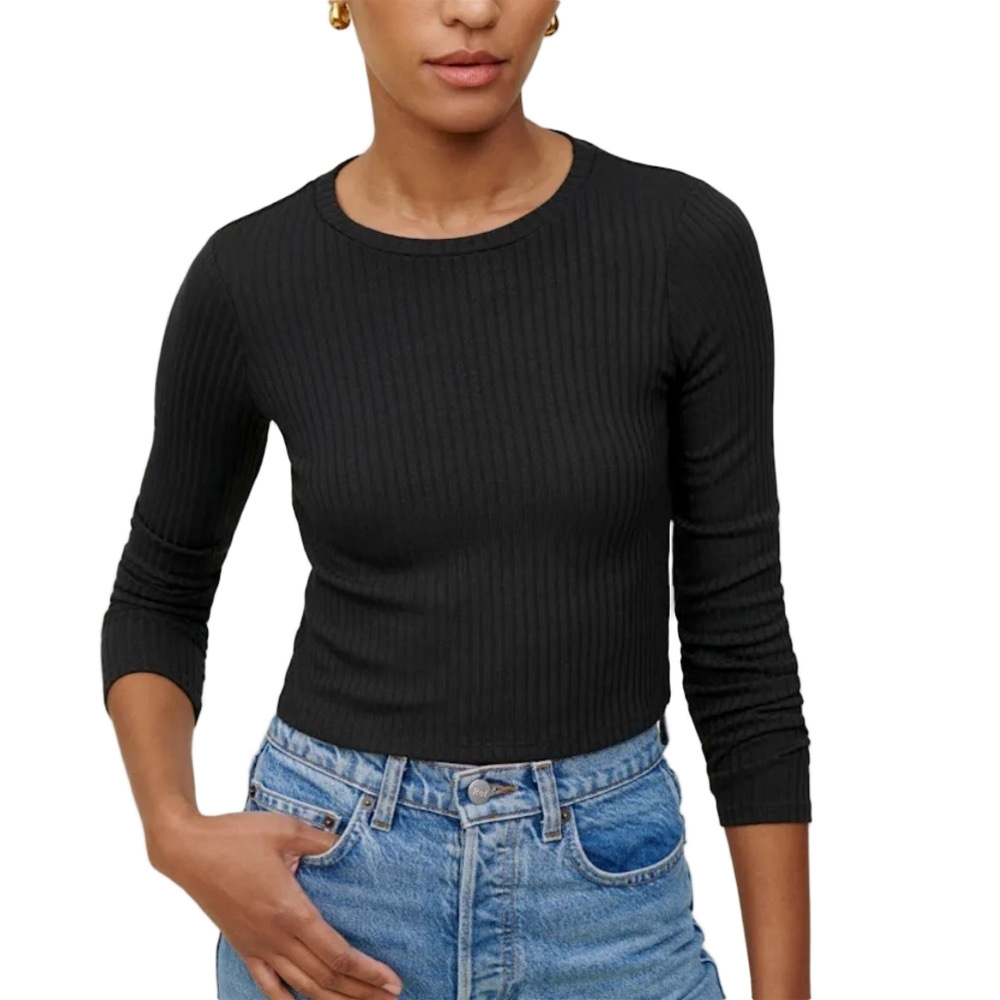 Reformation Jackie Rib Knit Crop Top